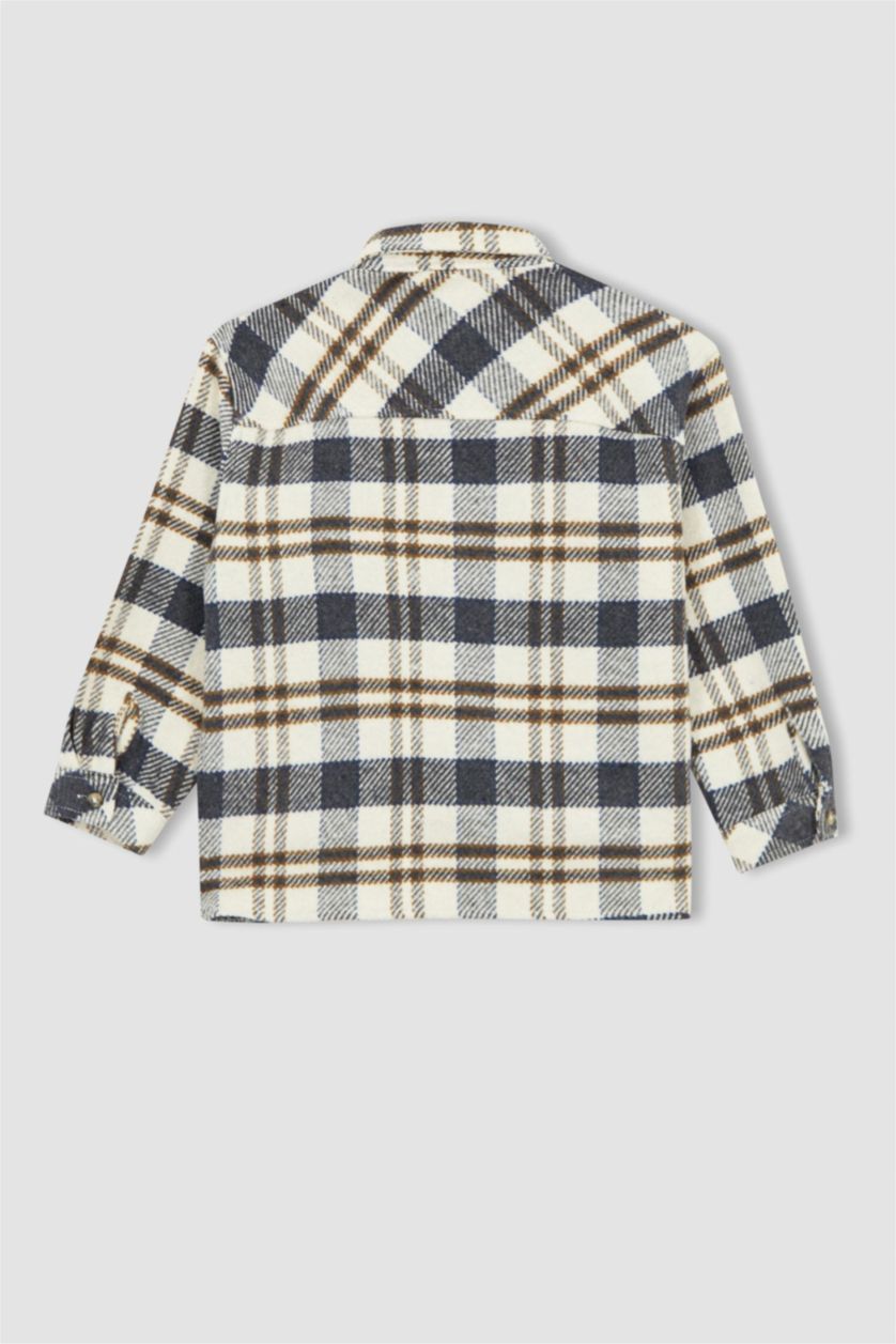 GARÇONS Gris Clair Chemises à manches longues Flanelle Col Polo Garçon