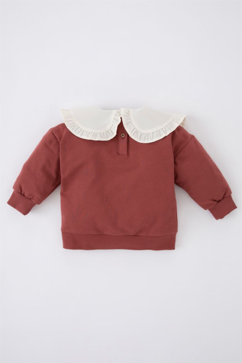 BABY GIRL Orange قماش رقيق قصة عادية