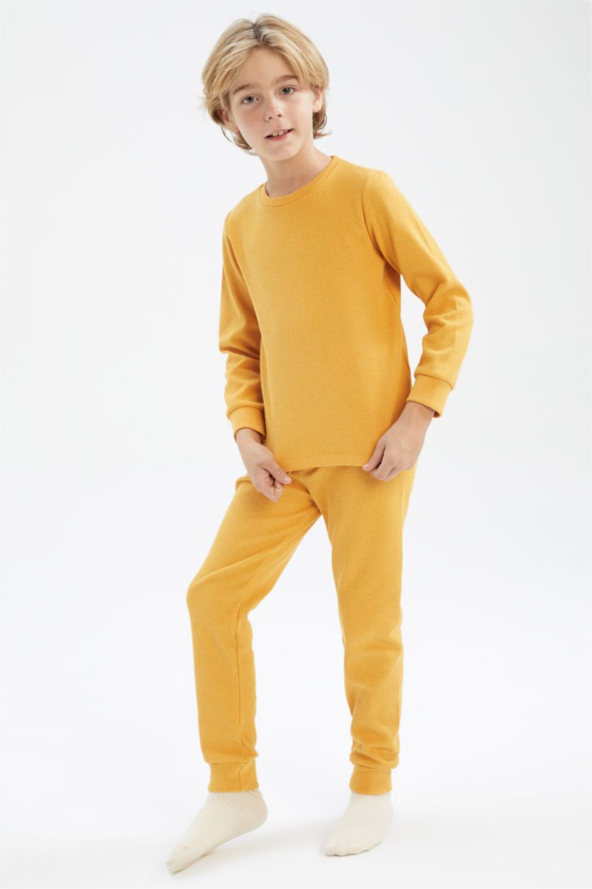 BOYS & TEENS Açık Sarı 2 piece Regular Fit Knitted Pyjamas