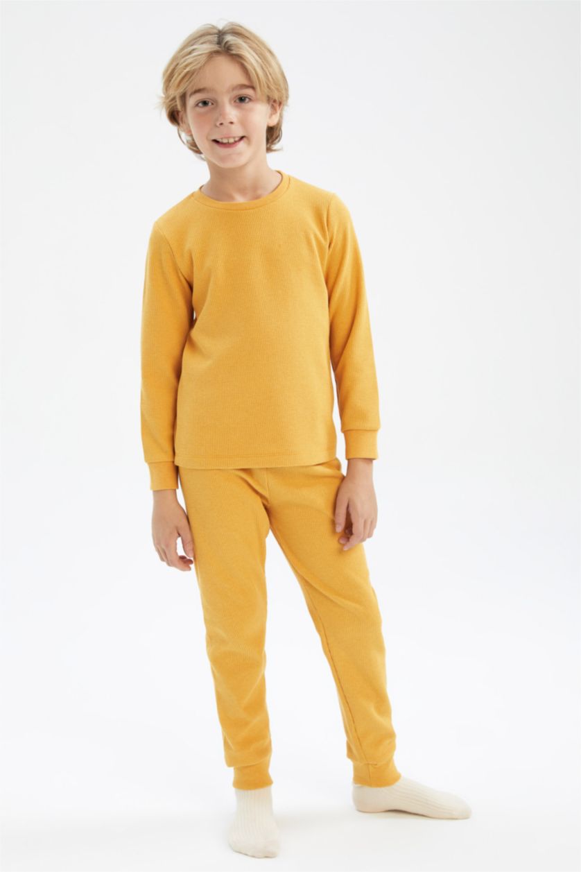 BOYS & TEENS Açık Sarı 2 piece Regular Fit Knitted Pyjamas