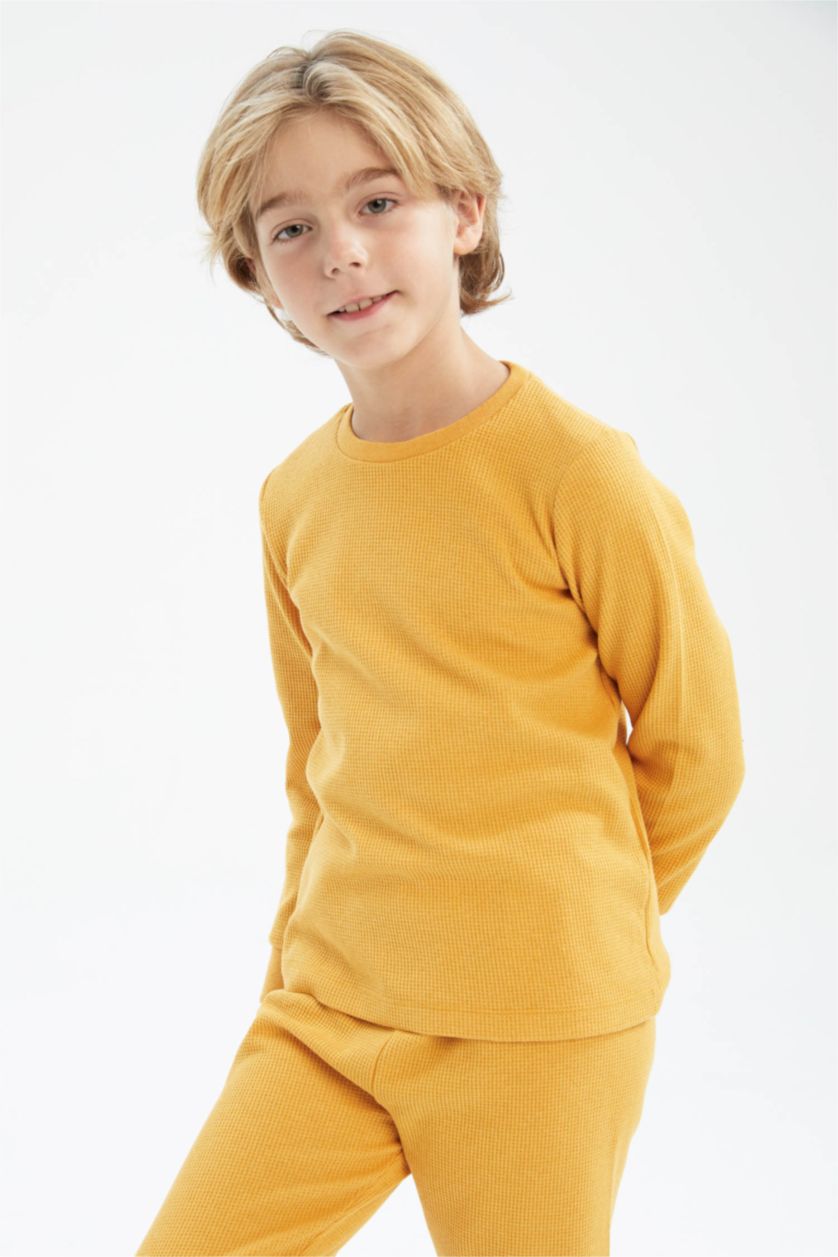 BOYS & TEENS Açık Sarı 2 piece Regular Fit Knitted Pyjamas