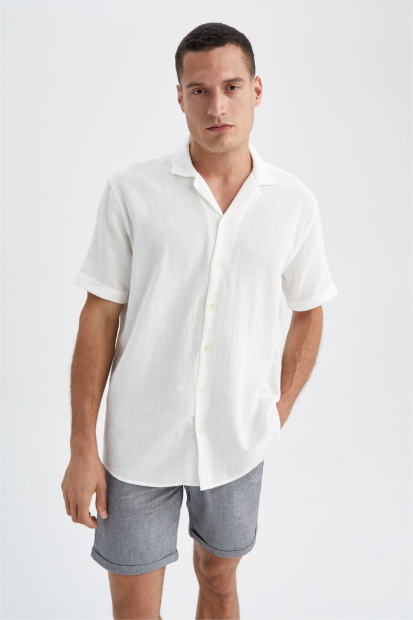 Man Black Regular Fit Bermuda