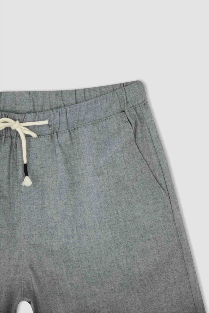 Man Black Regular Fit Bermuda