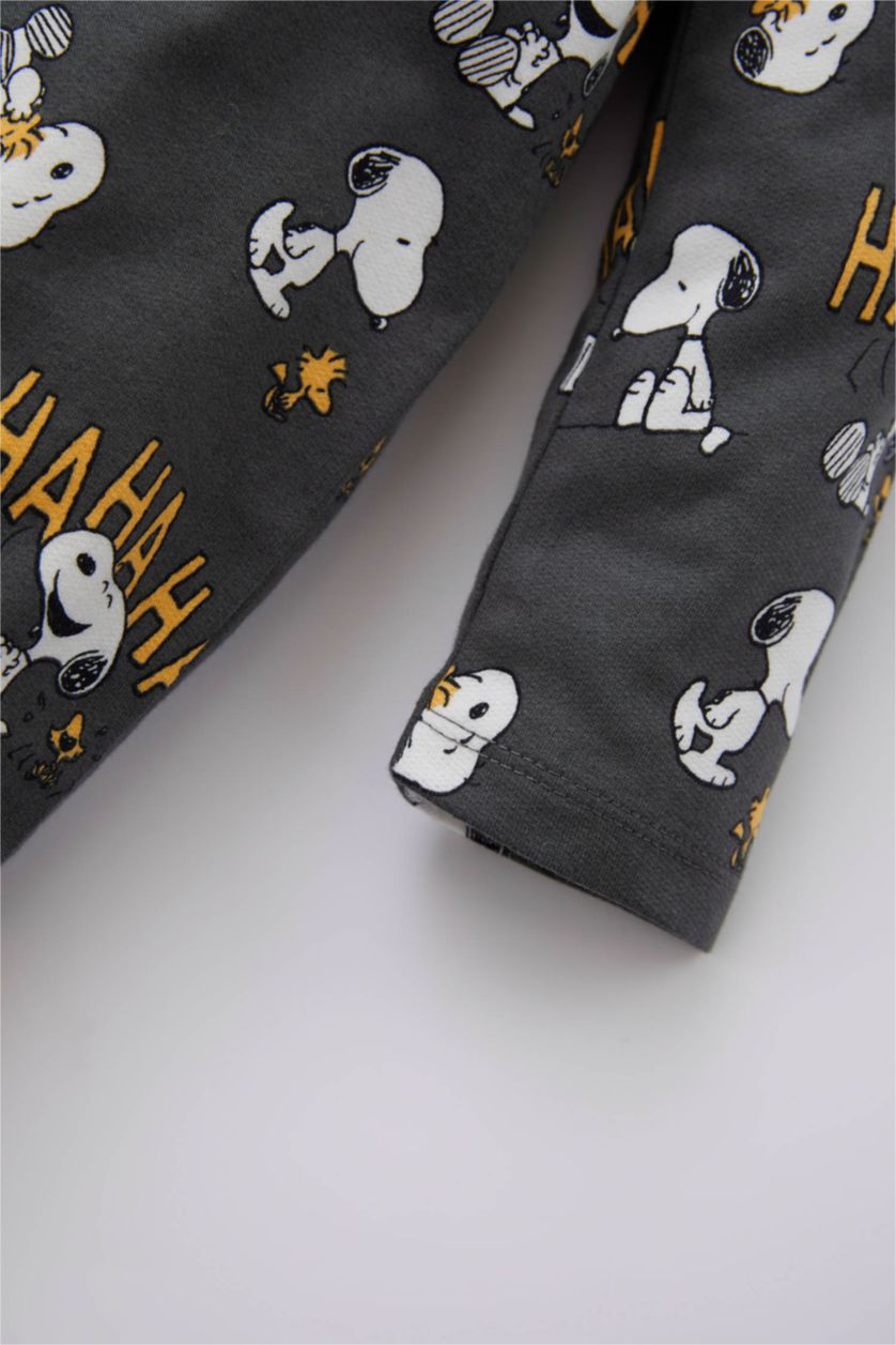 BABY GIRL Grey Baby Boy Snoopy Sweatshirt Fabric Jumpsuit