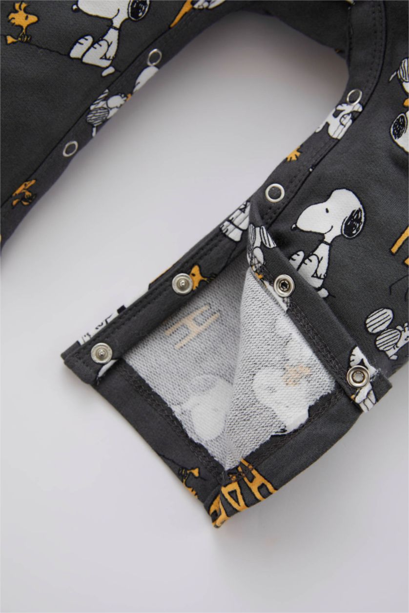 BABY GIRL Grey Baby Boy Snoopy Sweatshirt Fabric Jumpsuit