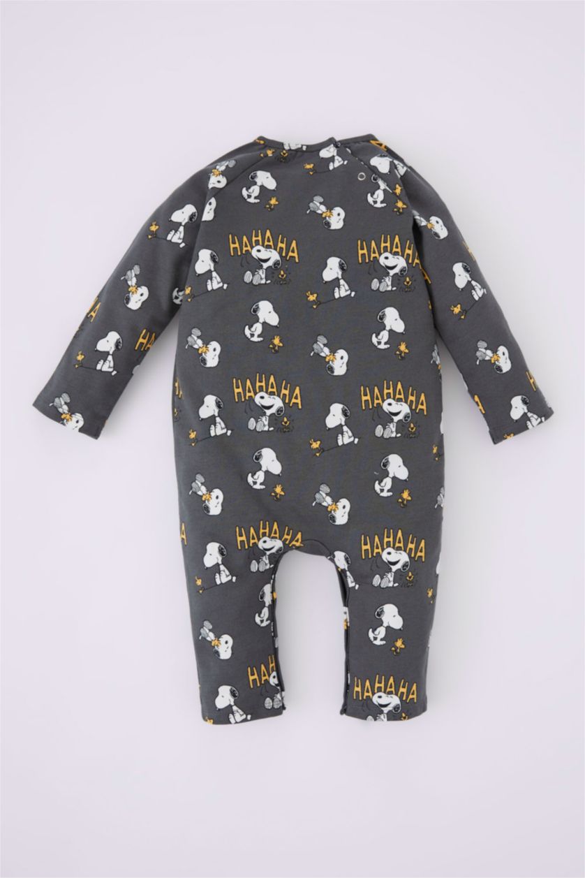 BABY GIRL Grey Baby Boy Snoopy Sweatshirt Fabric Jumpsuit