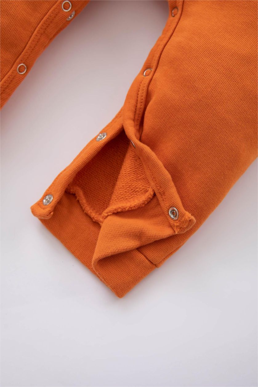 BABY GIRL Orange 2 piece İnce Sweatshirt Kumaşı Regular Fit Crew Neck Jumpsuit
