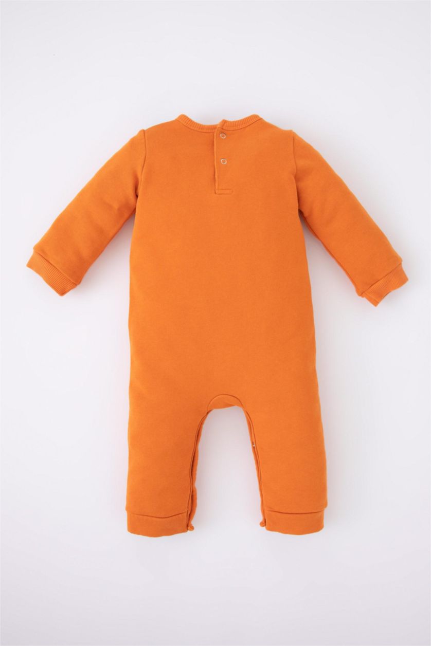 BABY GIRL Orange 2 piece İnce Sweatshirt Kumaşı Regular Fit Crew Neck Jumpsuit
