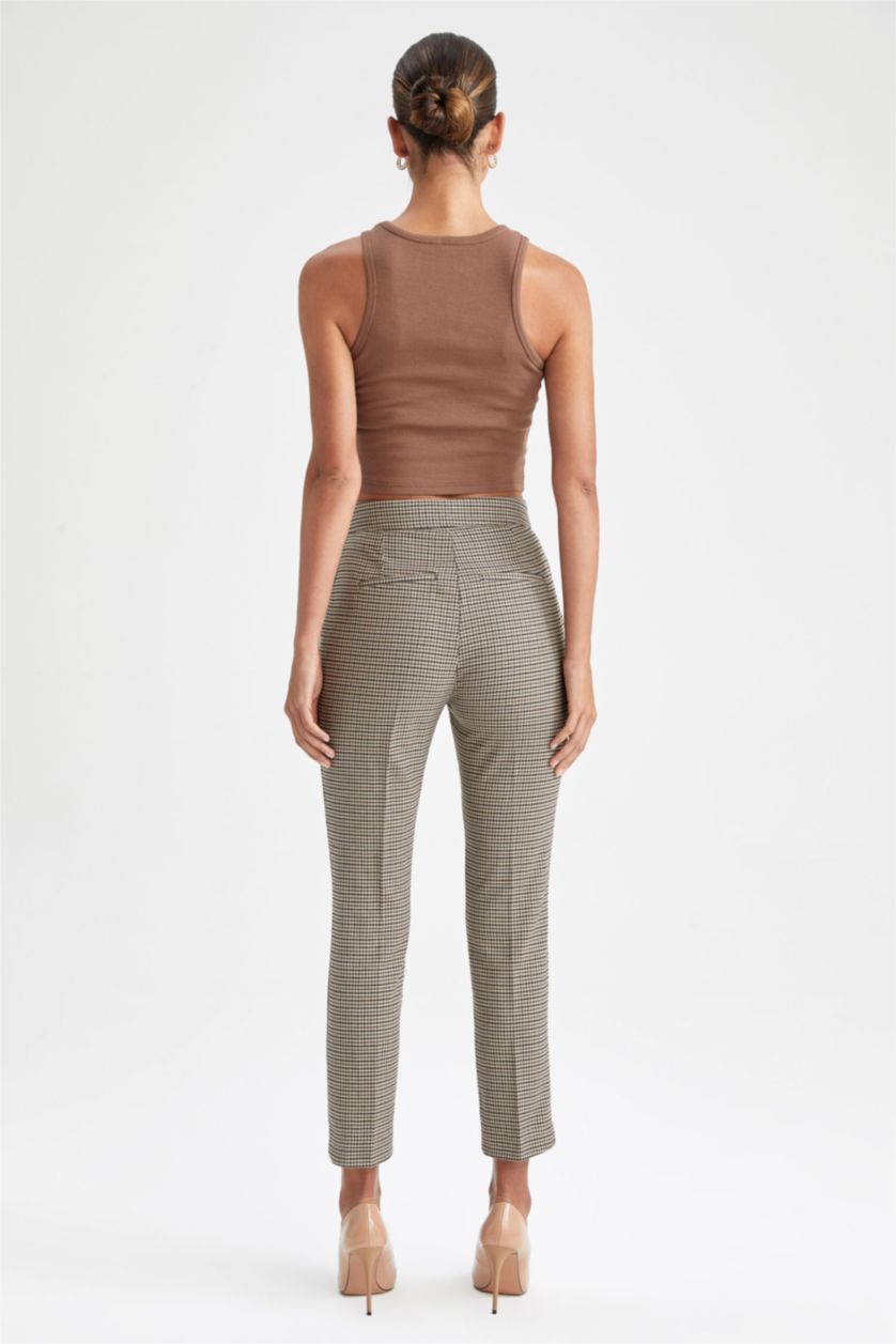 WOMAN Beige High Waist Trousers