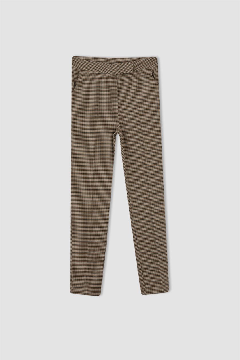 WOMAN Beige High Waist Trousers