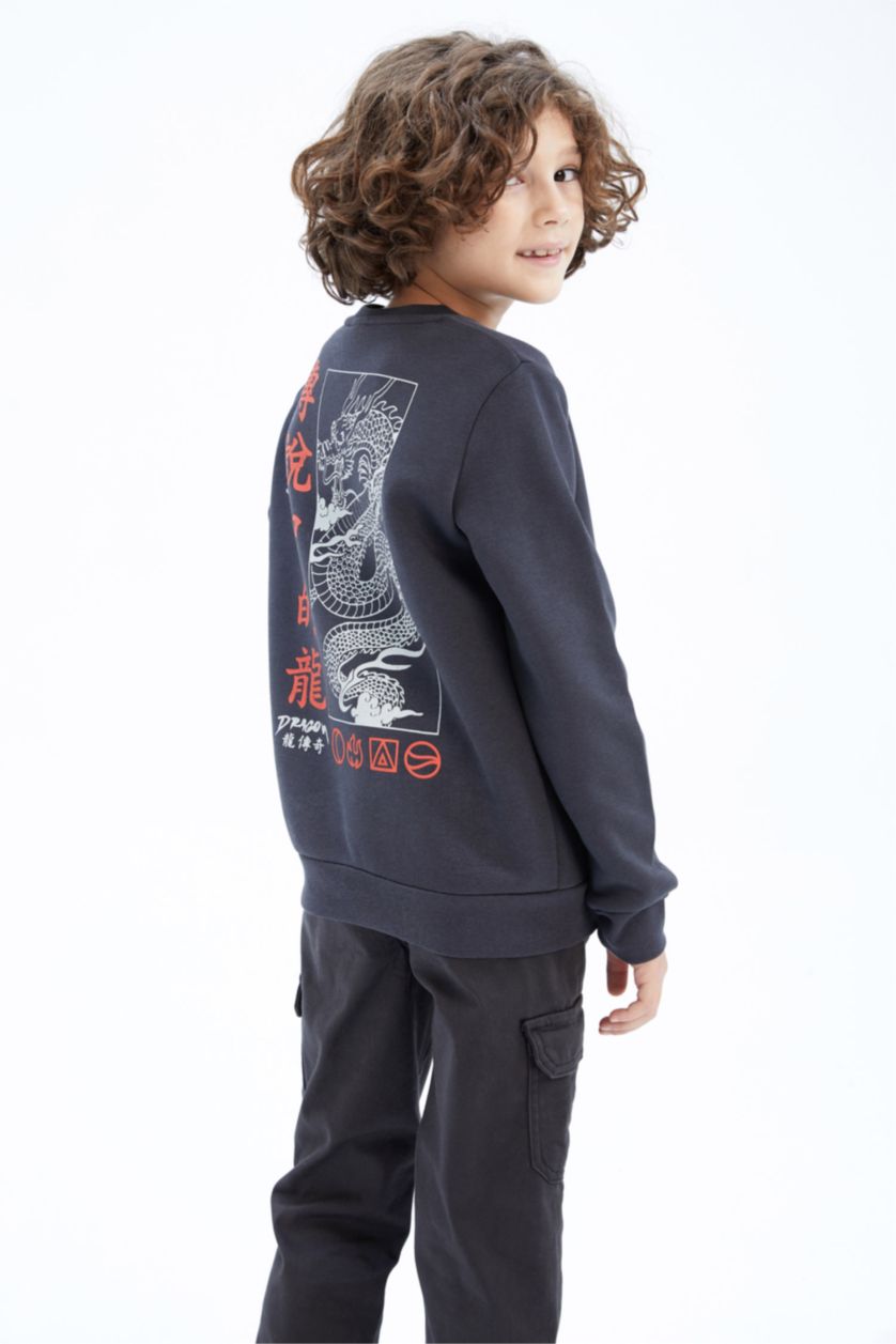 أولاد أنثرا سويت شيرت ولادي بيافة مستديرة