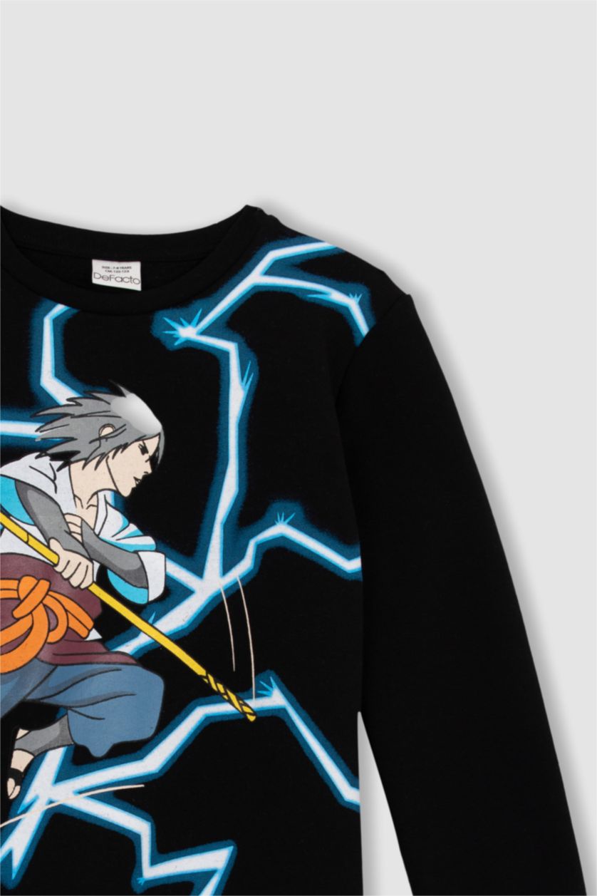 Мальчики и подростки Черный Свитшот стандартного кроя для мальчиков