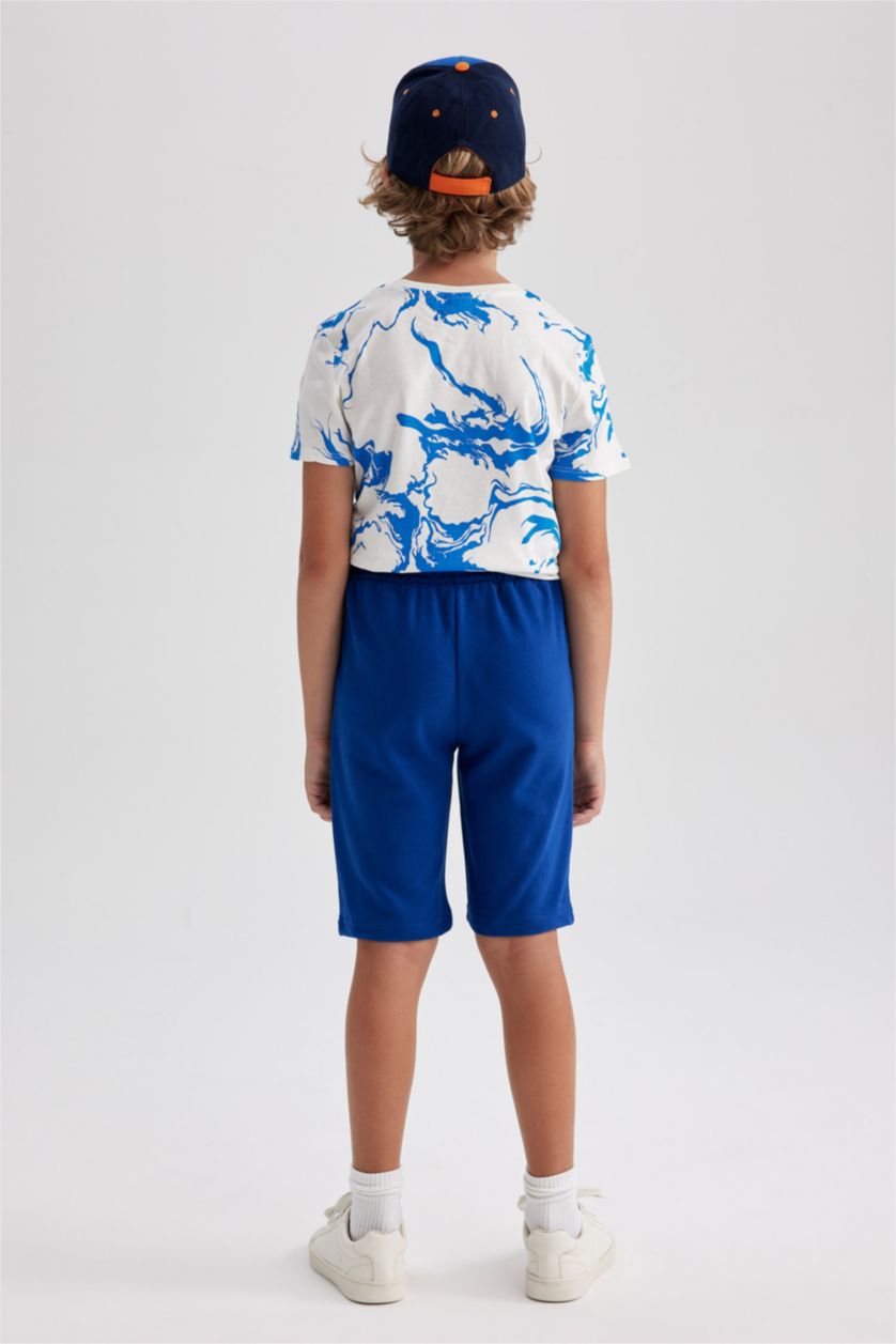 Boys & Teens Blue Regular Fit Shorts