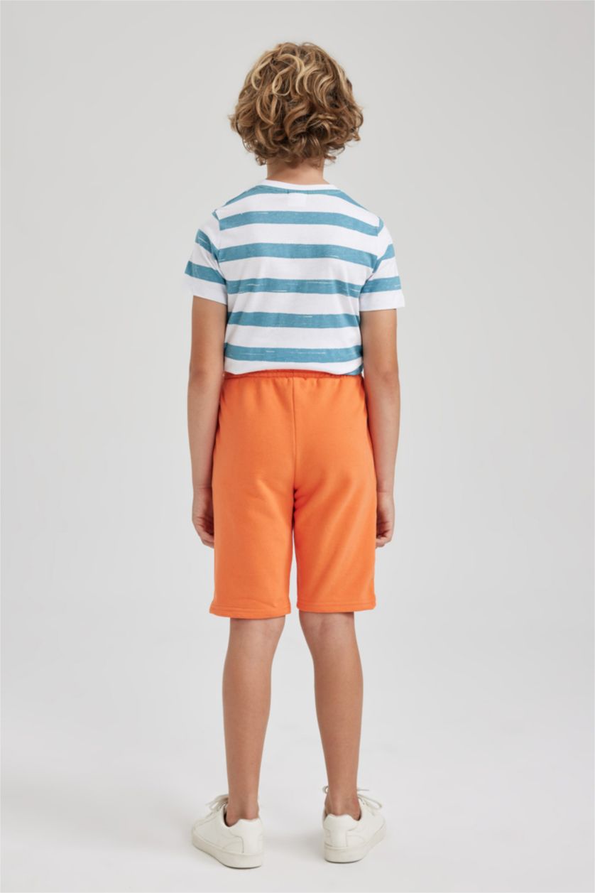 GARÇONS Turuncu Büyük Short Tissu Sweat Fin Ourlet régulier