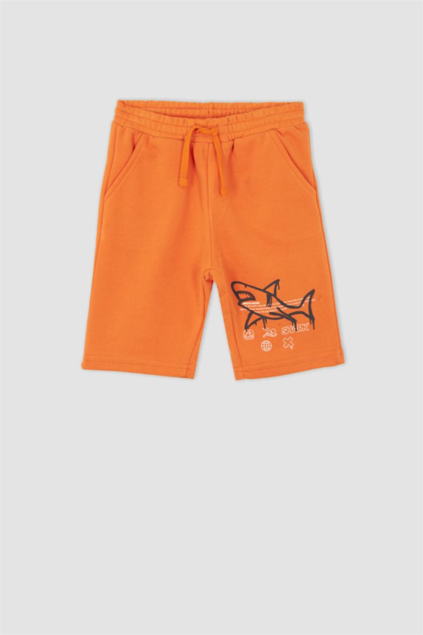 GARÇONS Turuncu Büyük Short Tissu Sweat Fin Ourlet régulier