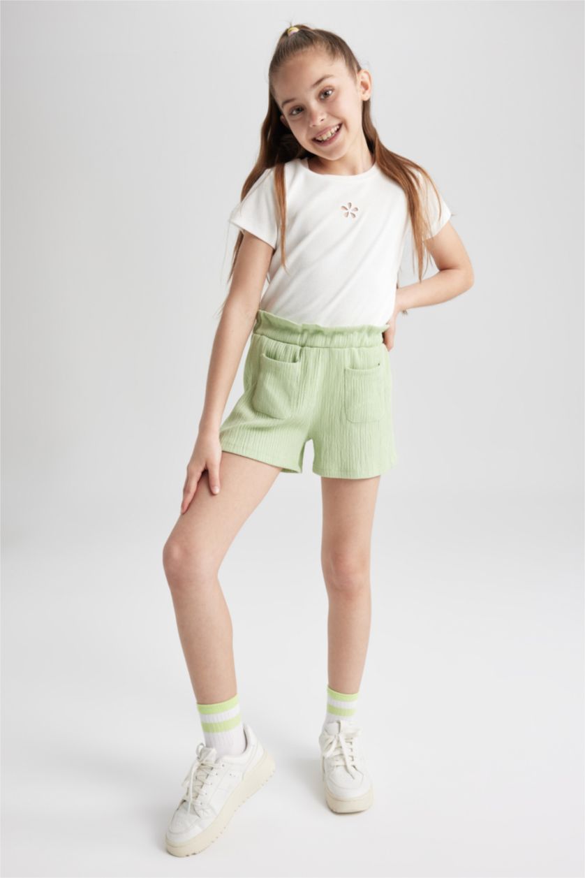 FILLES Vert Clair Short avec poches pour fille