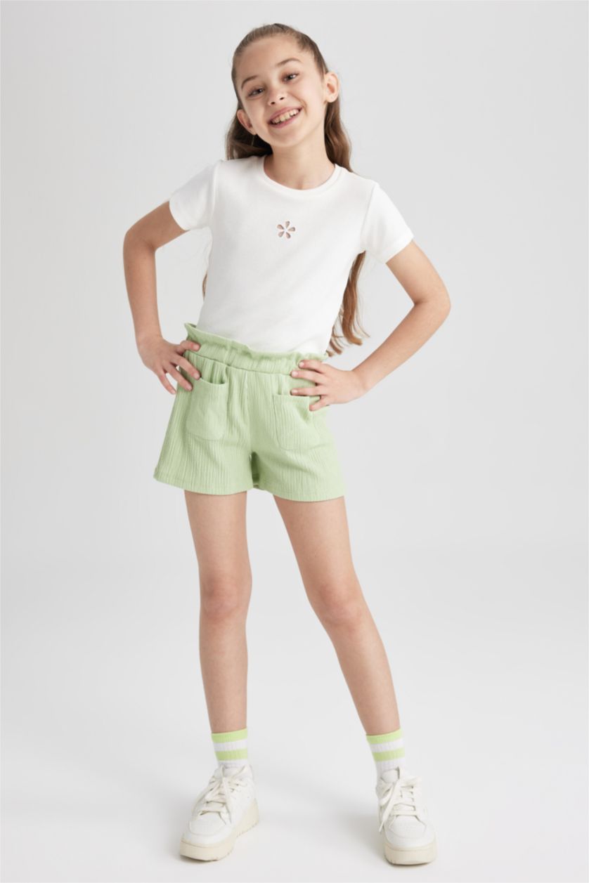 FILLES Vert Clair Short avec poches pour fille