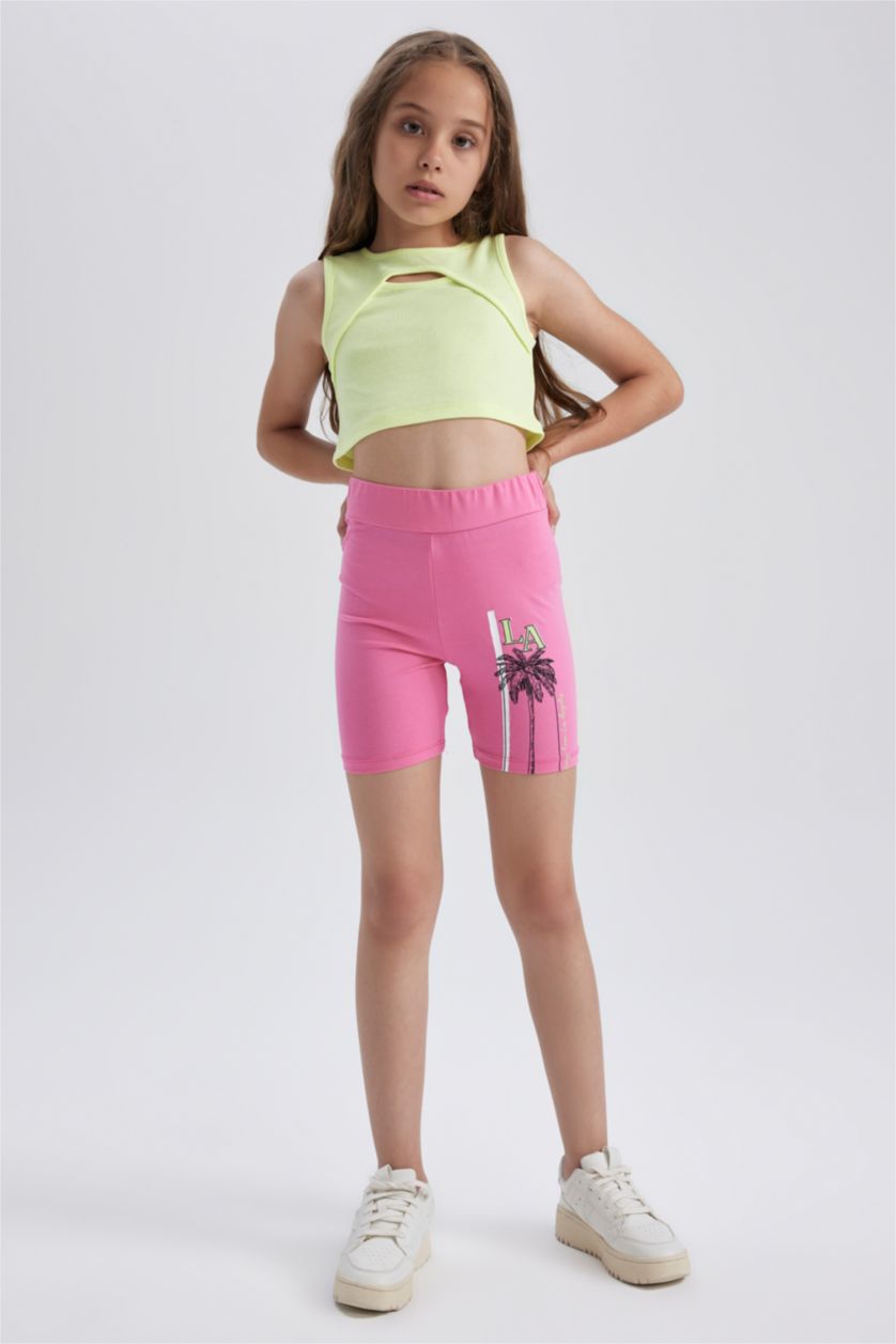 GIRLS & TEENS Pink Girl Biker Short Leggings