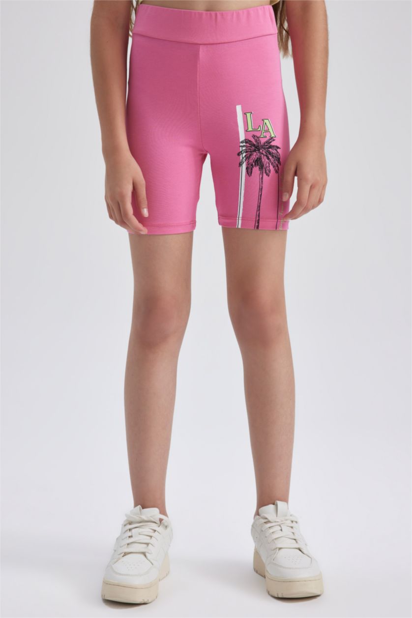GIRLS & TEENS Pink Girl Biker Short Leggings
