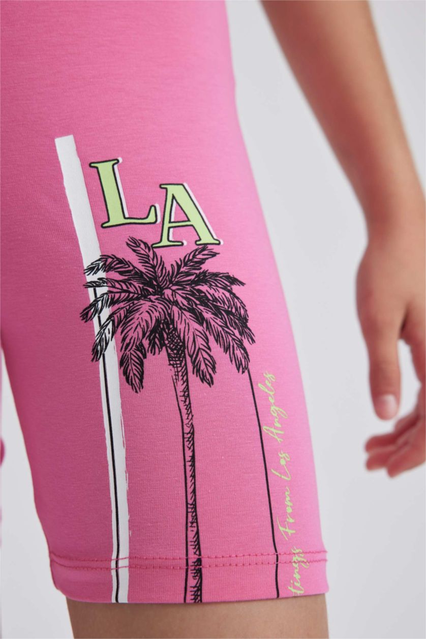 GIRLS & TEENS Pink Girl Biker Short Leggings