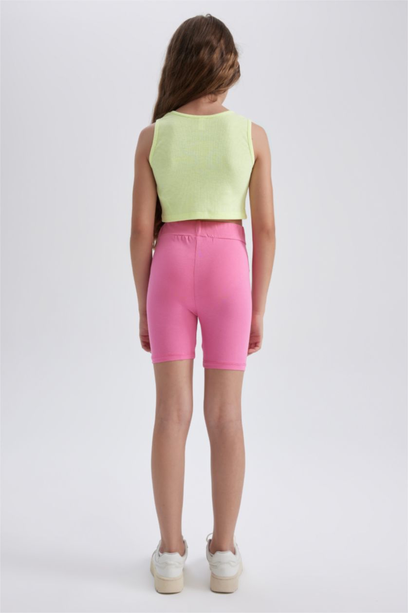 GIRLS & TEENS Pink Girl Biker Short Leggings