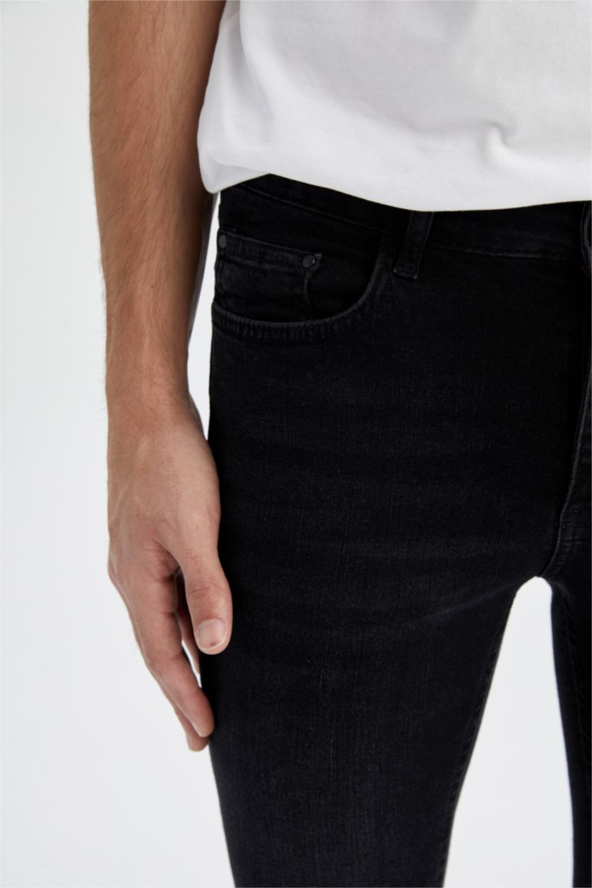 HOMME Noir Pantalon Jean super skinny
