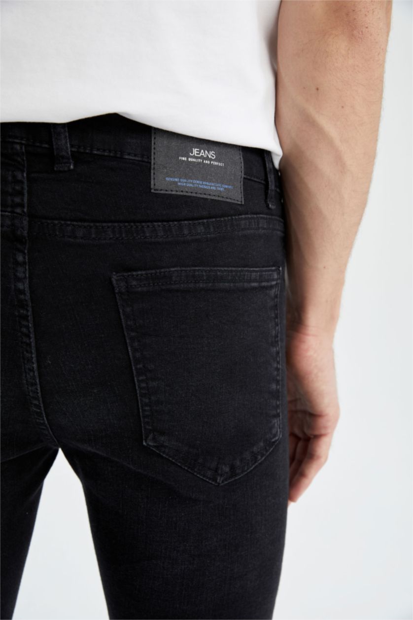 HOMME Noir Pantalon Jean super skinny