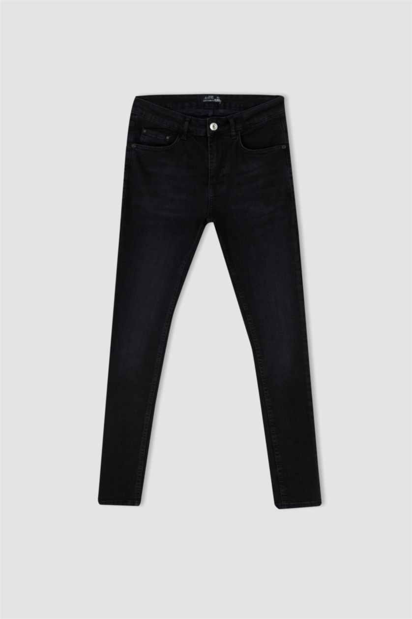 HOMME Noir Pantalon Jean super skinny