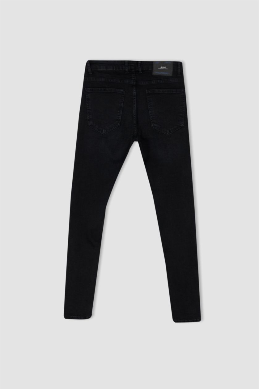 HOMME Noir Pantalon Jean super skinny