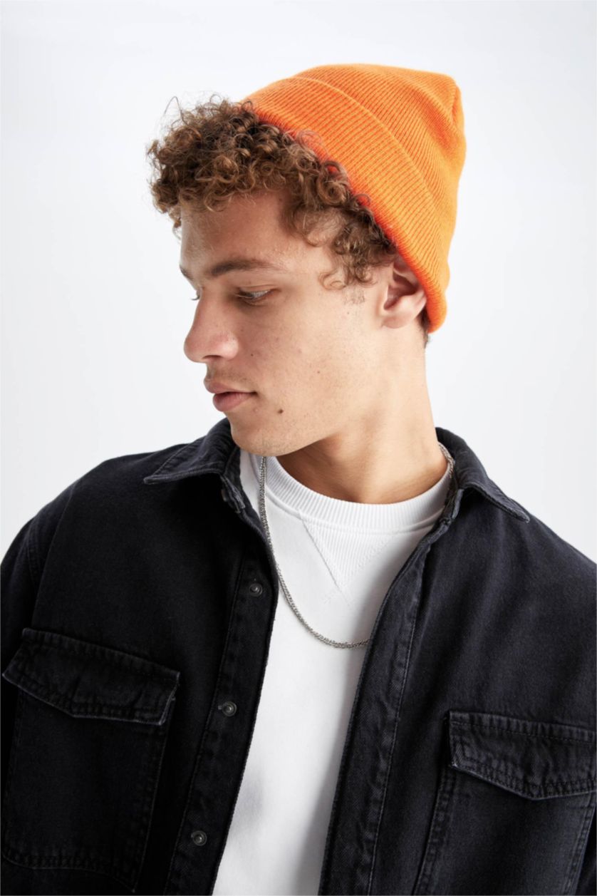 HOMME Noir Chemise À Manches Longues En Tricot