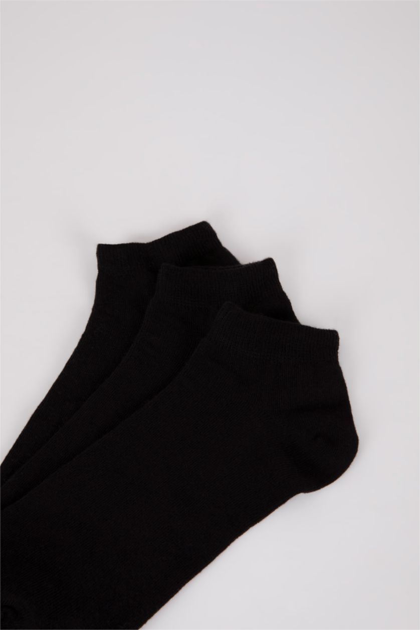 Man Black Men 3 Pack Cotton Booties Socks