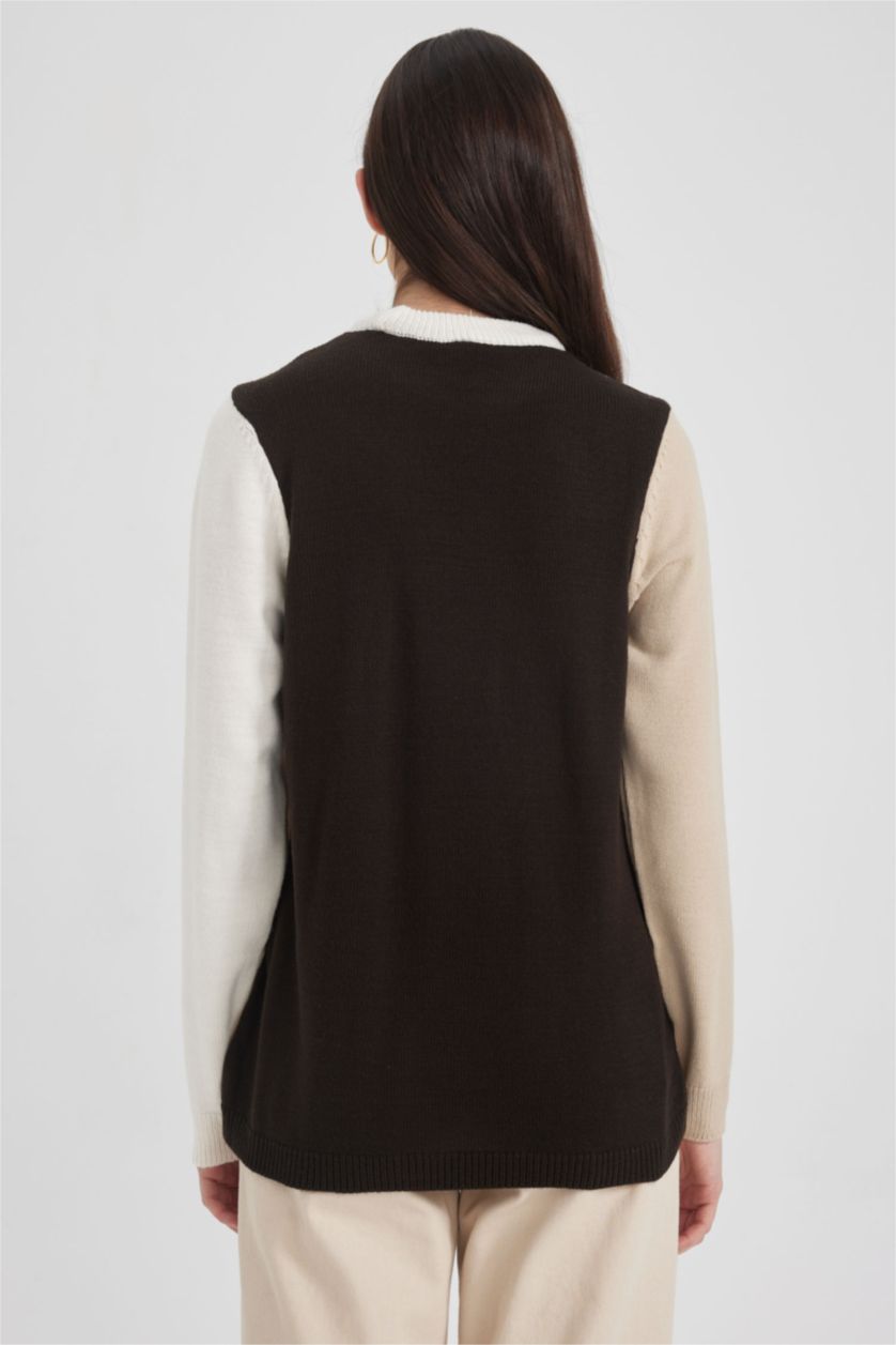 WOMAN Ecru Regular Fit Pullover