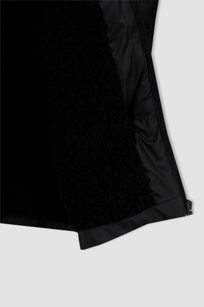 Мальчики и подростки Черный Длинная куртка с капюшоном для мальчиков