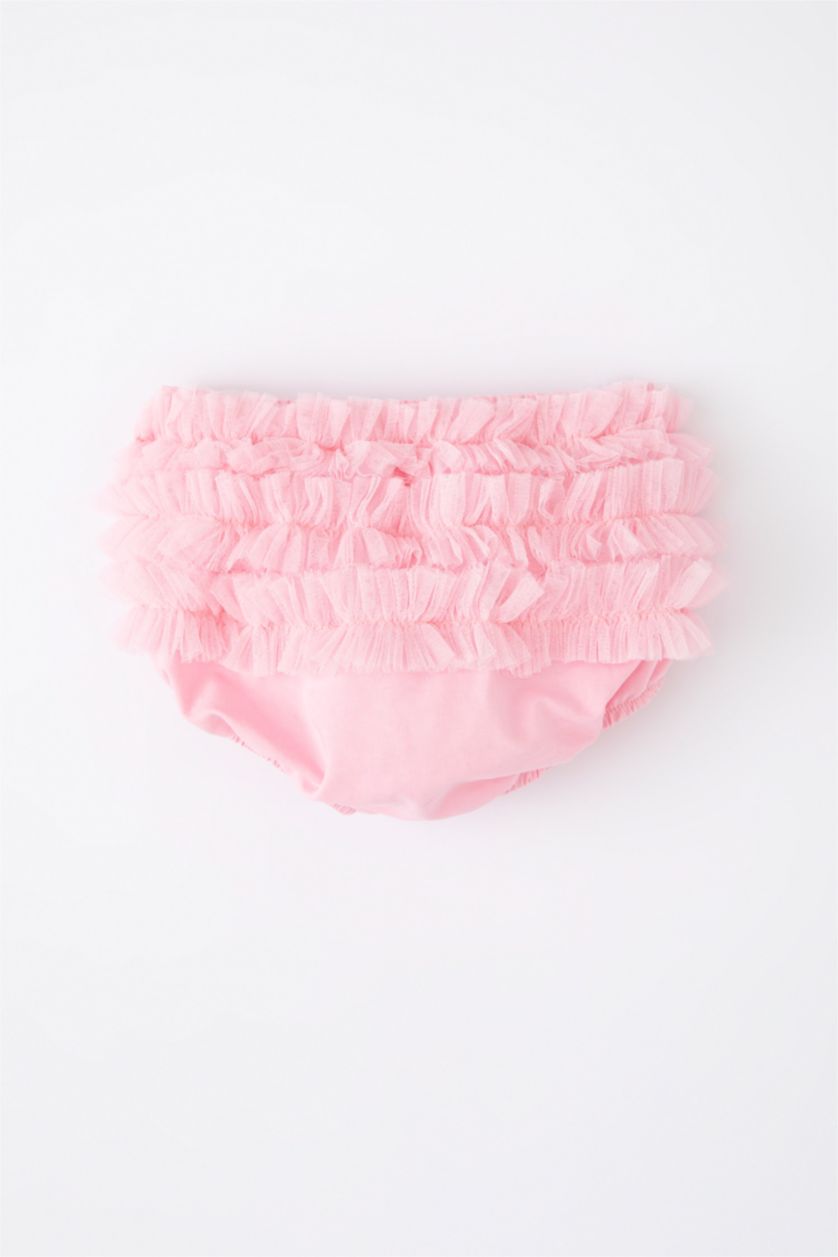 BABY GIRL Light Pink Baby Girl Newborn Hair Band Panties 2-Pack Set