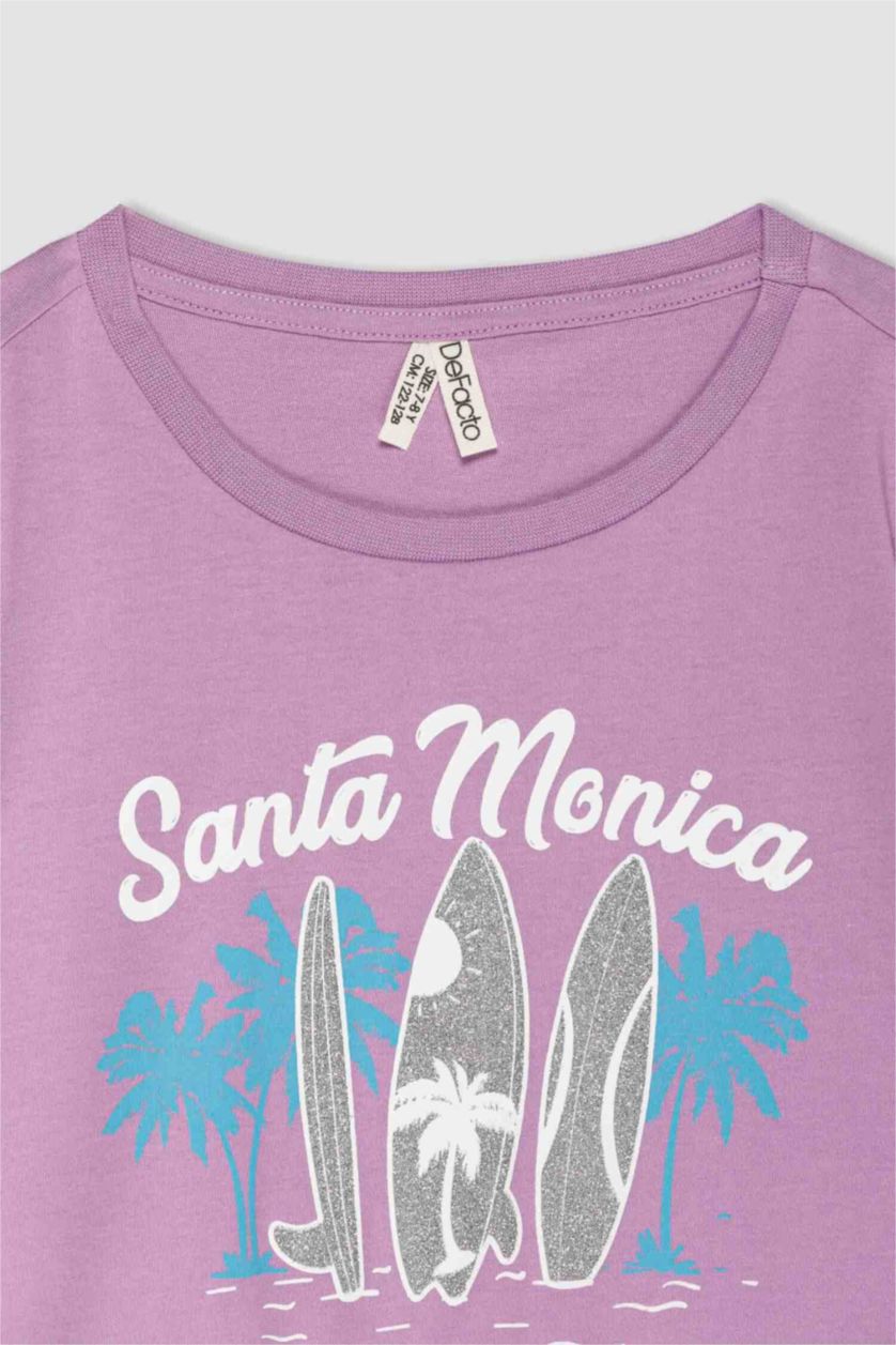 GIRLS & TEENS Lilac Regular Fit Short Sleeve T-Shirt