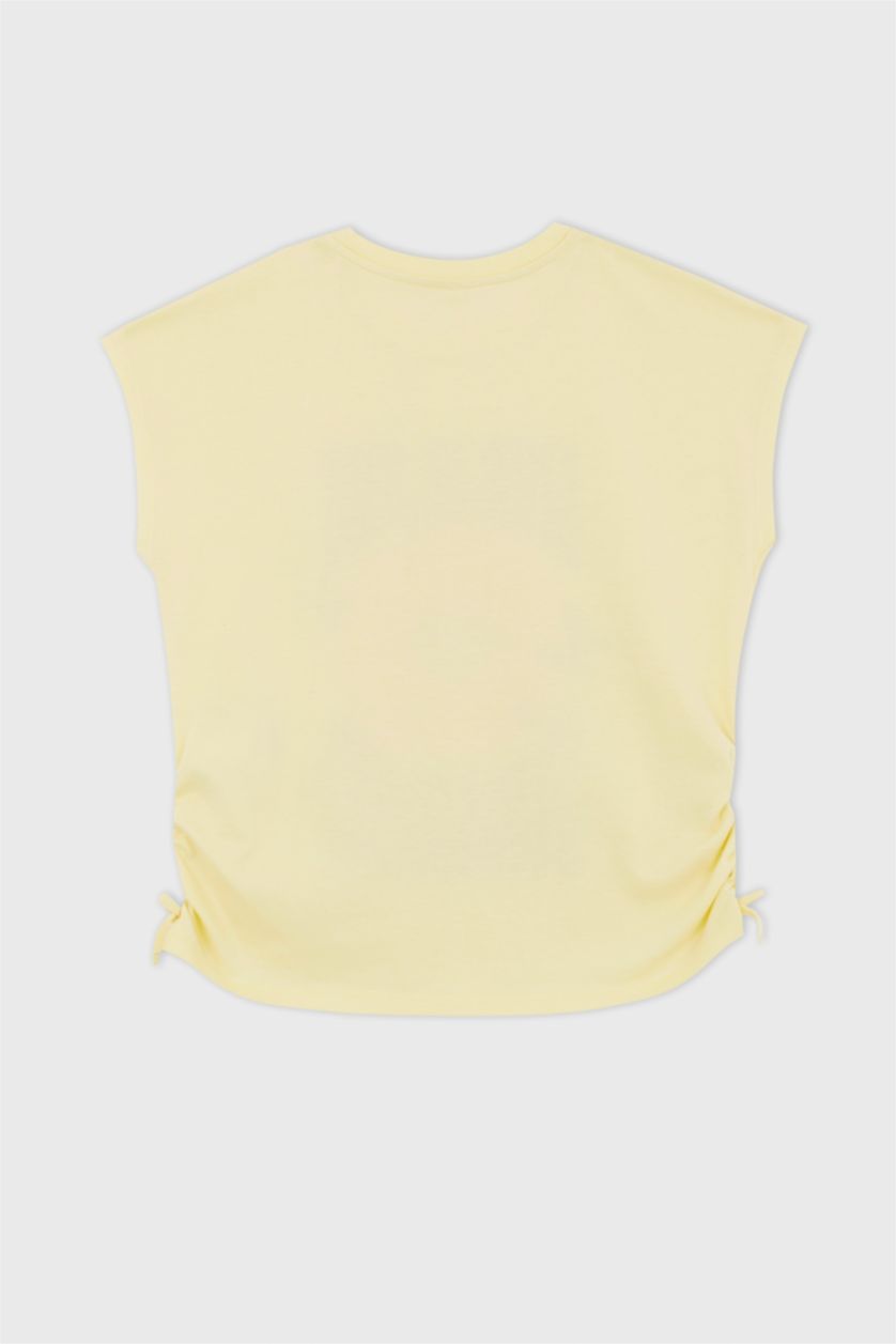 GIRLS & TEENS Light Yellow Regular Fit Short Sleeve T-Shirt