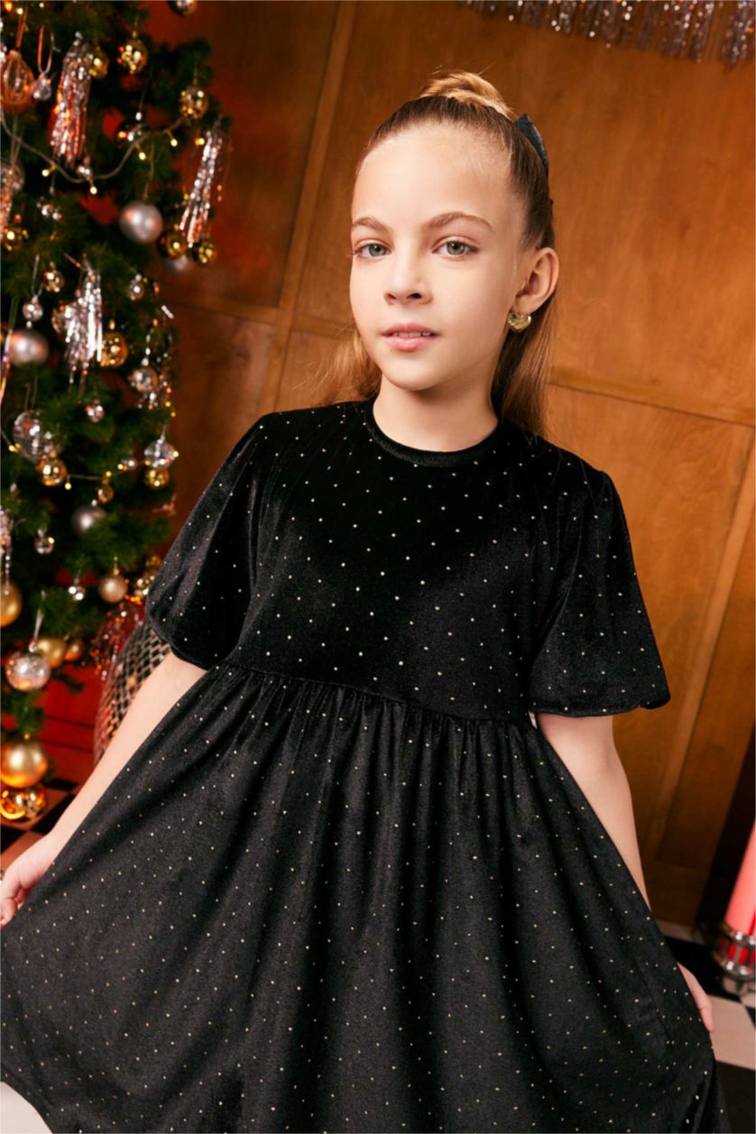 GIRLS & TEENS Black Long Sleeve Knitted Dress