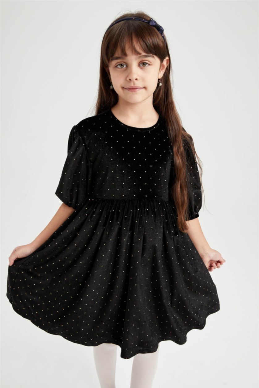 GIRLS & TEENS Black Long Sleeve Knitted Dress