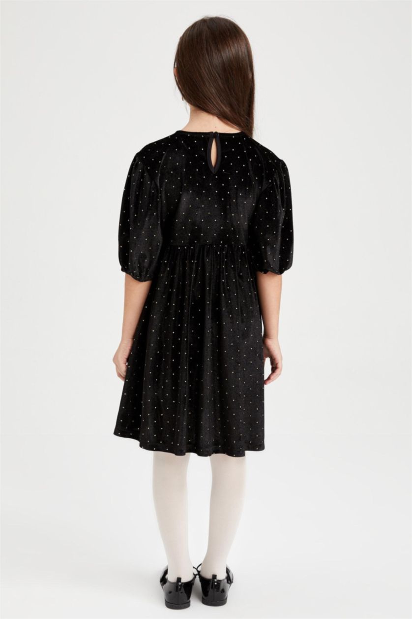 GIRLS & TEENS Black Long Sleeve Knitted Dress