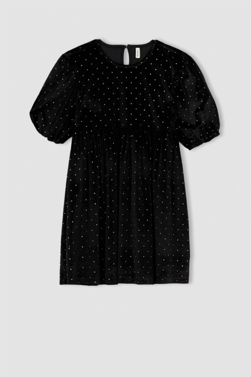GIRLS & TEENS Black Long Sleeve Knitted Dress