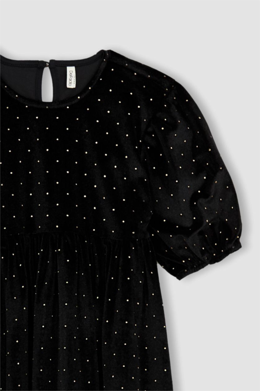 GIRLS & TEENS Black Long Sleeve Knitted Dress