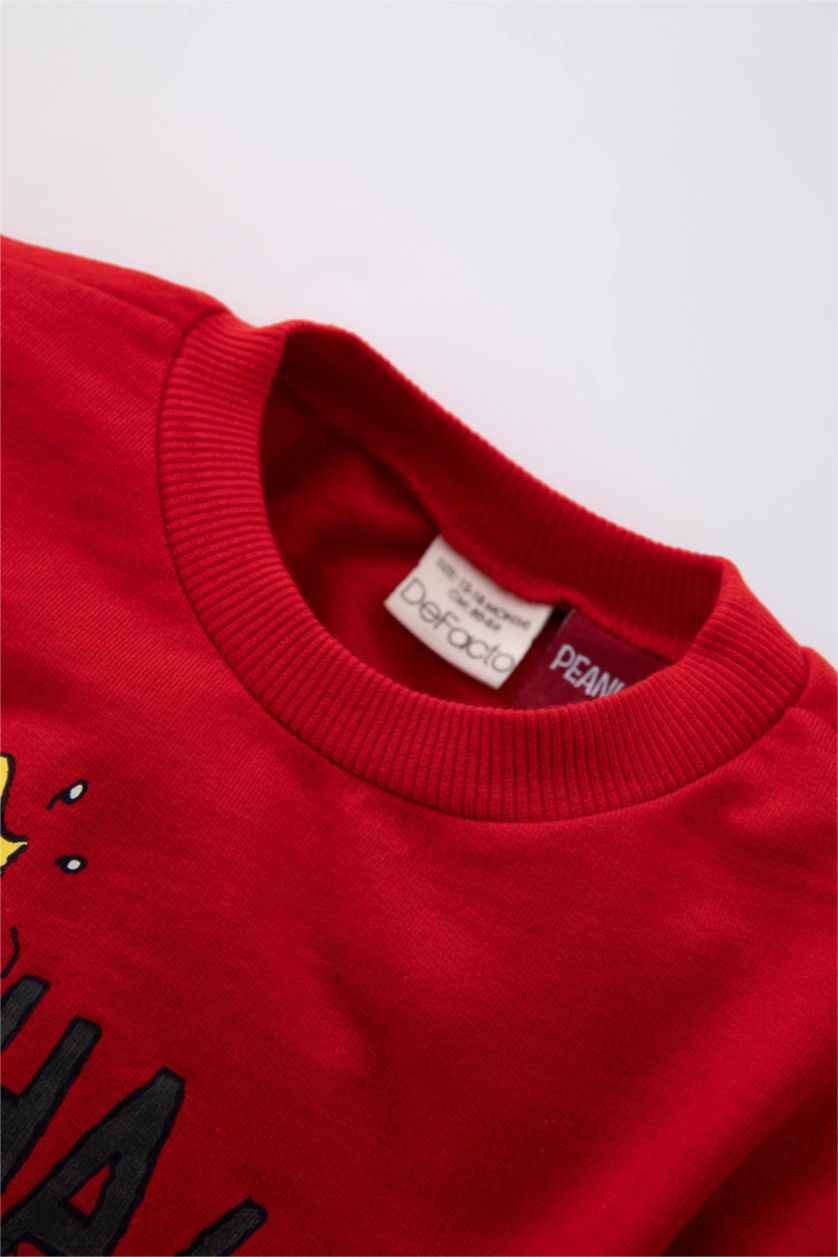 BÉBÉ GARÇON Rouge Ensemble En Tricot Tissu Sweat Fin Col Ras Du Cou Manche Longue 2 Snoopy BéBé Garçon