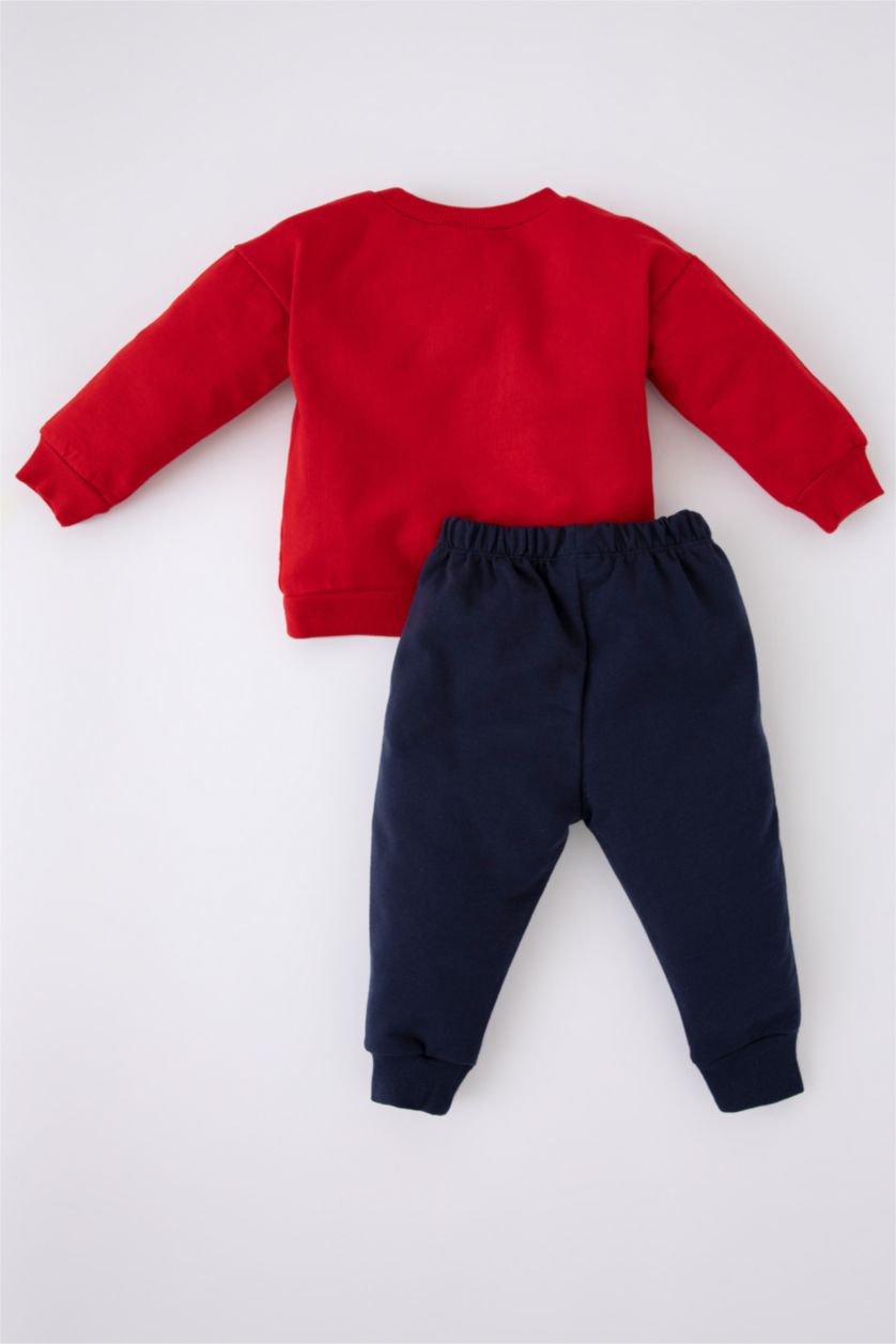 BÉBÉ GARÇON Rouge Ensemble En Tricot Tissu Sweat Fin Col Ras Du Cou Manche Longue 2 Snoopy BéBé Garçon