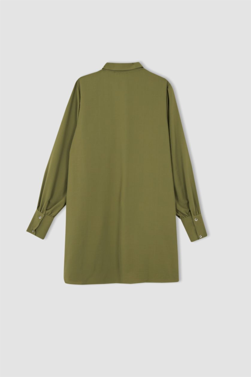 WOMAN Light Khaki Regular Fit Long Sleeve Tunic