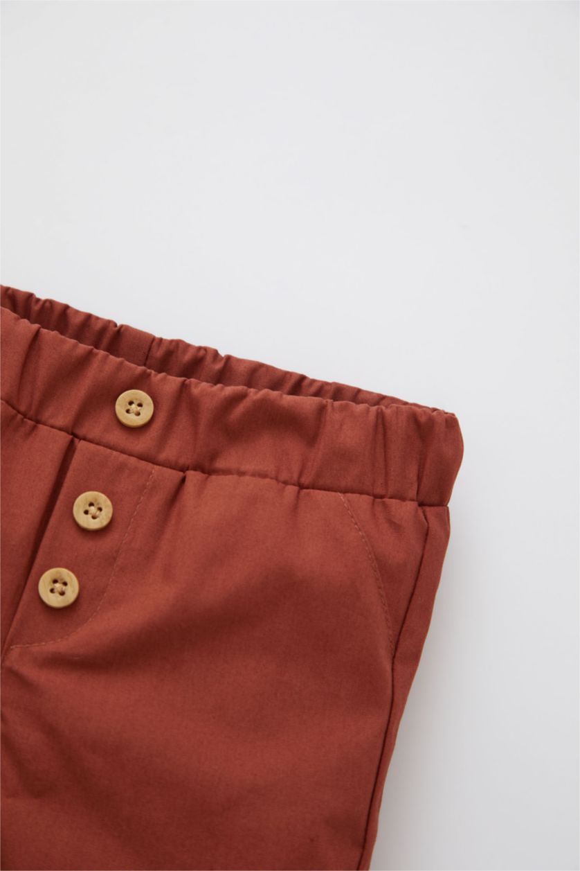 BÉBÉ GARÇON Marron Short basique aspect lin pour bébé garçon