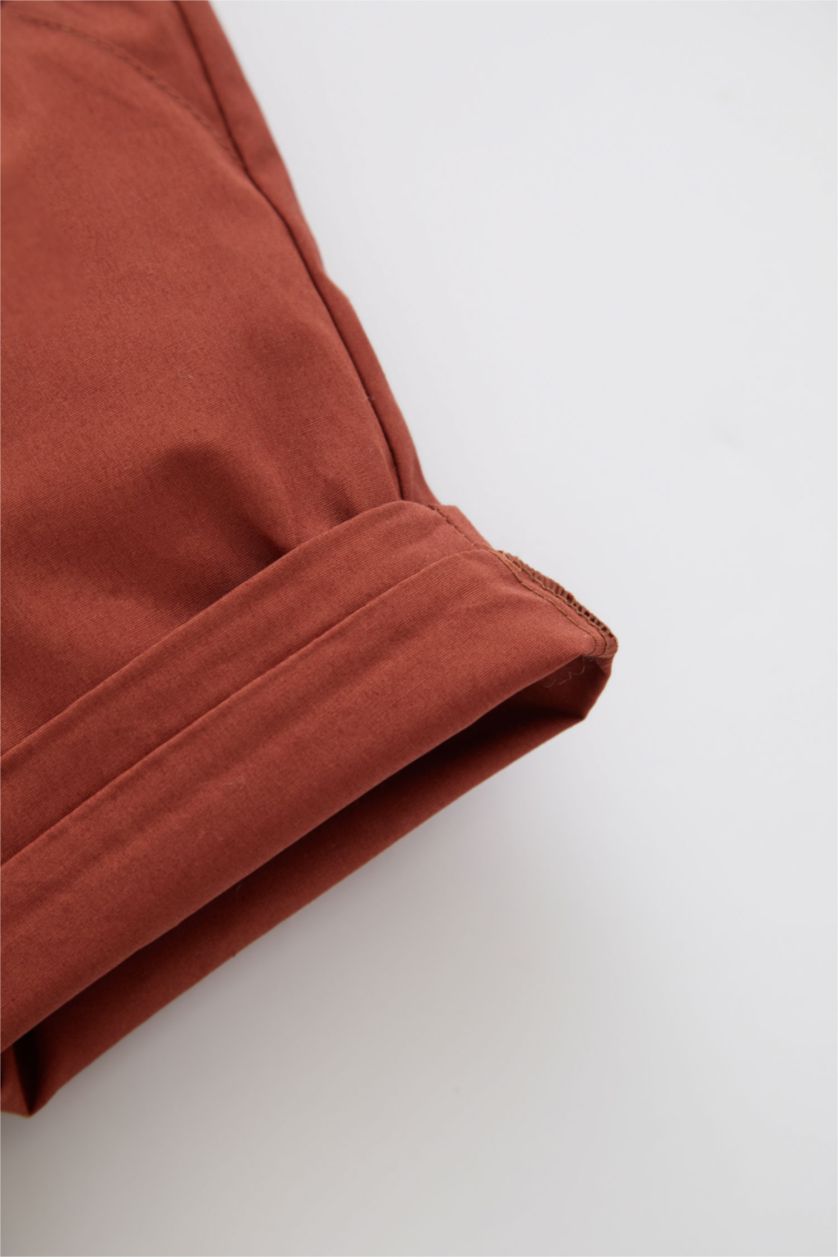 BÉBÉ GARÇON Marron Short basique aspect lin pour bébé garçon