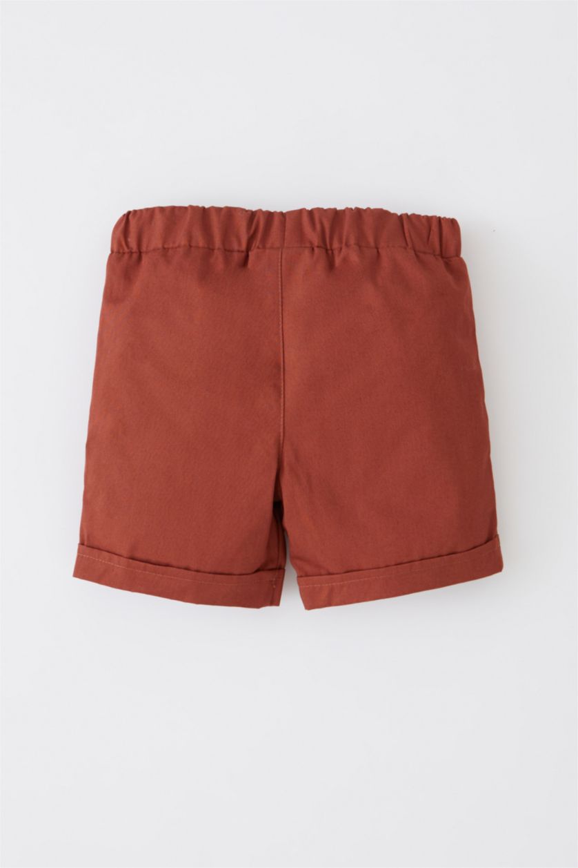 BÉBÉ GARÇON Marron Short basique aspect lin pour bébé garçon
