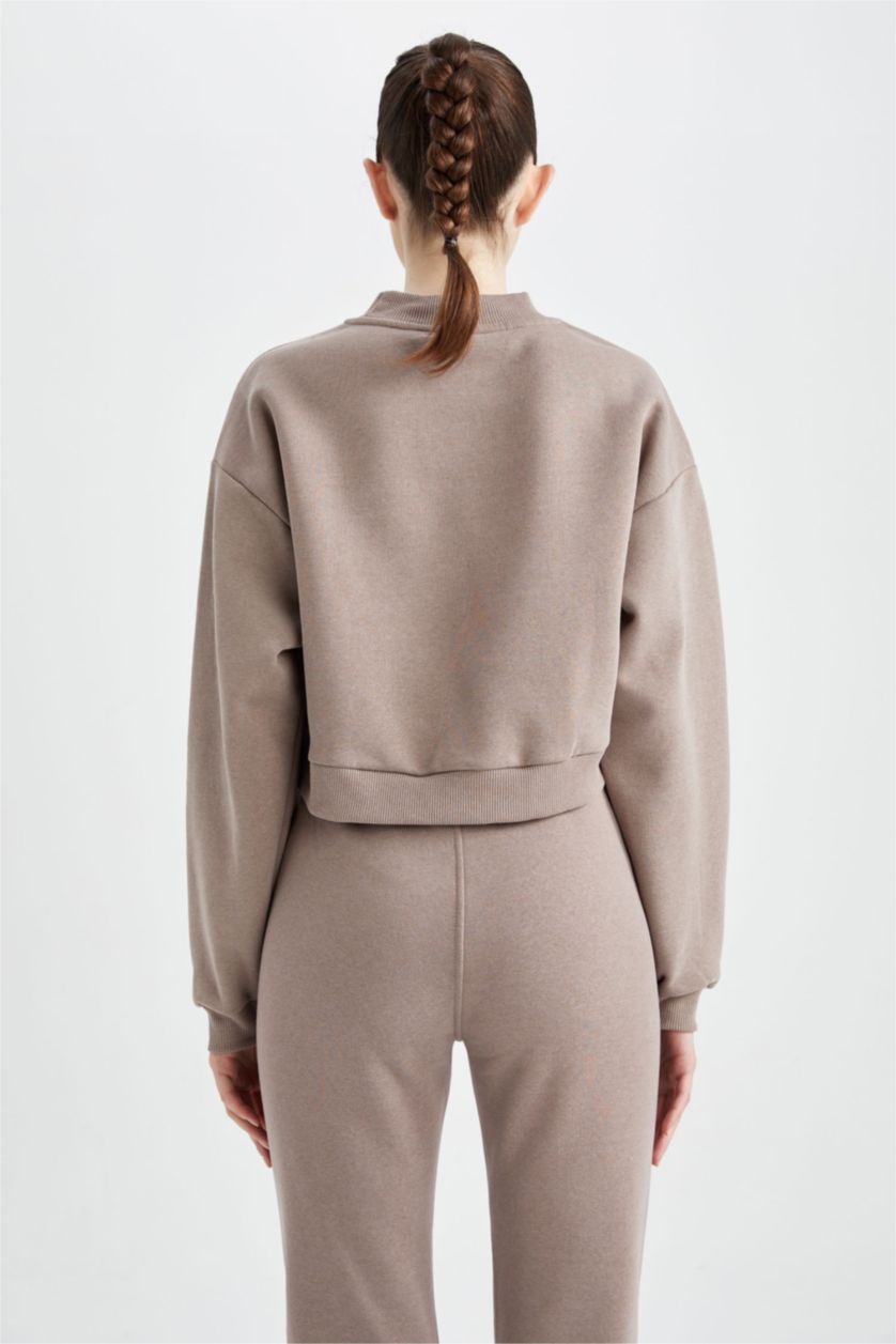 Женщины Серый Свитшот майка с круглым вырезом, DeFactoFit