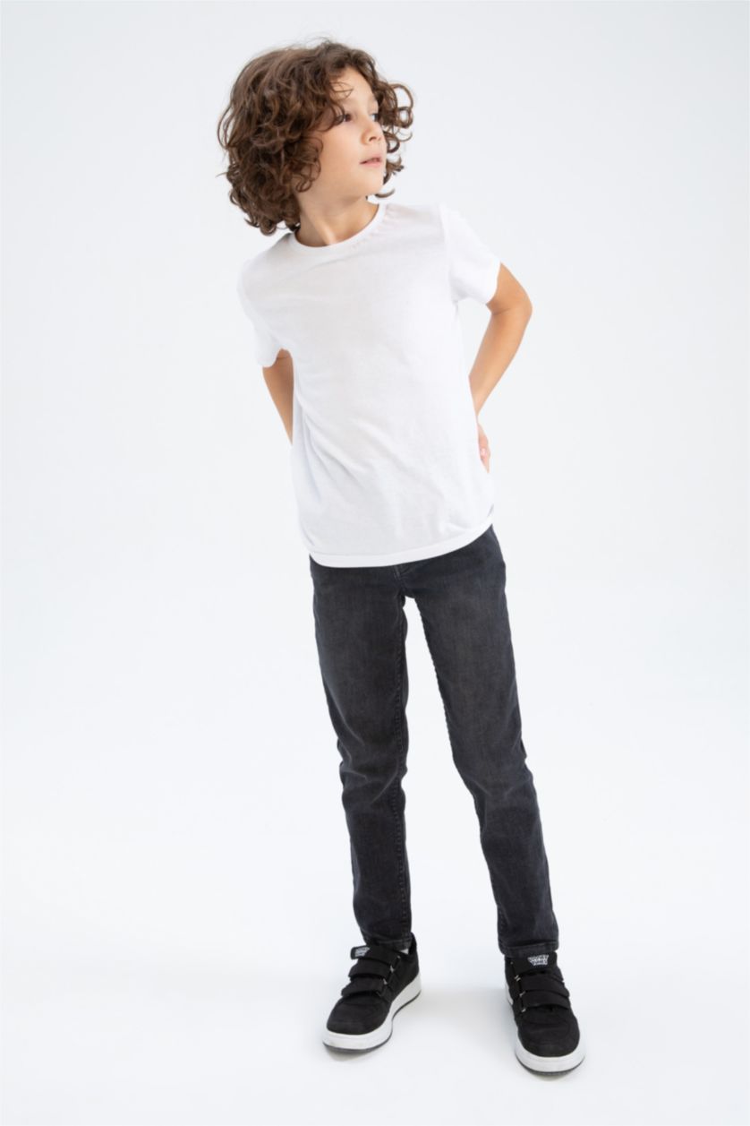 GARÇONS Noir Jean Slim Garçon Coupe Droite