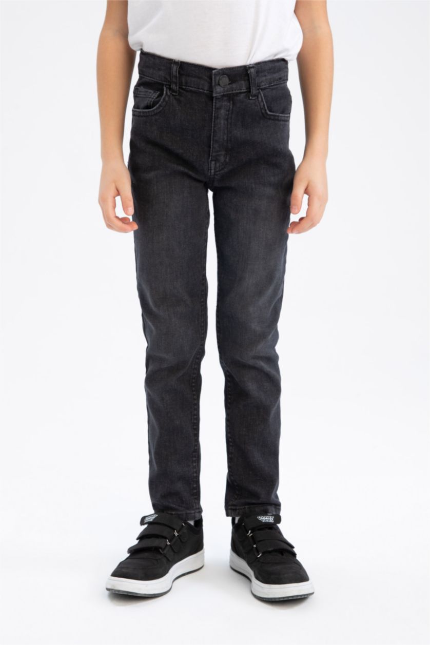GARÇONS Noir Jean Slim Garçon Coupe Droite